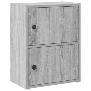 vidaXL Bibliotecă, gri sonoma, 40x24x52 cm, lemn prelucrat