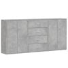 vidaXL Dulapuri, 3 buc., gri beton, 60x31x84 cm, lemn prelucrat