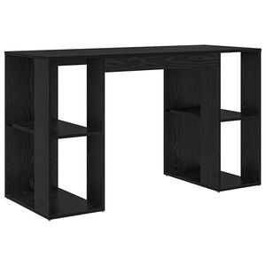vidaXL Birou Stejar Negru Lemn prelucrat 130 x 50.5 x 75 cm