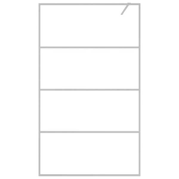 vidaXL Paravan duș walk-in argintiu 115x195 cm sticlă ESG transparentă