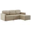 vidaXL Canapea extensibilă modulară, 3 locuri, cappuccino, piele eco
