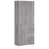 vidaXL Dulap &icirc;nalt, gri sonoma, 69,5x34x180 cm, lemn compozit