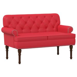 vidaXL Canapea cu capitonaj butonat Roșu 120 x 65 x 77 cm