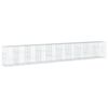 vidaXL Coș gabion cu capac, 1000x100x150 cm, fier galvanizat