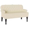 vidaXL Bancă Chesterfield Crem 119,5 x 64,5 x 75 cm Piele artificială