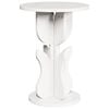 vidaXL Masă de cafea Alb 39,5 x 39,5 x 53,5 cm Lemn masiv de pin