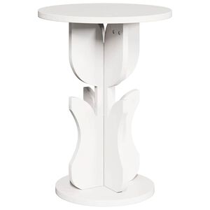 vidaXL Masă de cafea Alb 39,5 x 39,5 x 53,5 cm Lemn masiv de pin