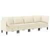 vidaXL Set de mobilier pentru living 4 buc. Crem Țesătură