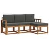 vidaXL Set de canapele de exterior 4 buc. Natural și Antracit