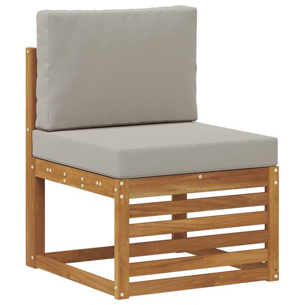 vidaXL Set canapea sectională cu pernă 8 pcs Gri natural și deschis