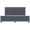 vidaXL Pat cu arcuri cu headboard Gri &icirc;nchis 200 x 200 cm Catifea