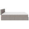 vidaXL Cadru de pat otoman cu saltele Taupe 180x200cm Material