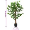 vidaXL Plantă Ficus artificială 788 frunze 120 cm verde