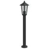 vidaXL Lampă exterioară de podea, negru, 80 cm, oțel inoxidabil