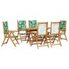 vidaXL Set de masă pentru grădină 7 buc. Model cu frunze