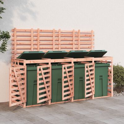 vidaXL Magazie cvadruplă depozitare coș de gunoi, lemn masiv Douglas