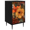 vidaXL Dulap de noapte GENNEP Stejar Negru 36 x 33 x 61 cm