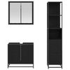 vidaXL Set de mobilier pentru baie 3 pcs Stejar Negru Lemn compozit