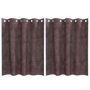 vidaXL Cortine din catifea 2 buc. Maro 140 x 140 cm Catifea