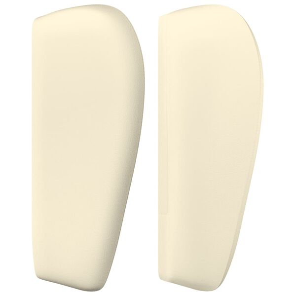 vidaXL Tăblie de pat cu aripioare crem 93x23x78/88 cm piele ecologică