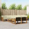 vidaXL Set de canapele de exterior cu pernă 9 pcs Natural și Crem