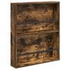 vidaXL Raft pentru reviste cu raft Stejar fumuriu 60 x 12 x 70 cm