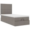 vidaXL Cadru de pat otoman cu saltea Taupe 90x190cm Material