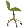 vidaXL Scaun de bucătărie pivotant, verde deschis, catifea