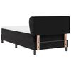 vidaXL Pat cu arcuri cu saltea cu headboard Negru 90 x 200 cm Catifea