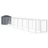 vidaXL Cușcă c&acirc;ine cu acoperiș antracit 117x813x123 cm oțel galvanizat