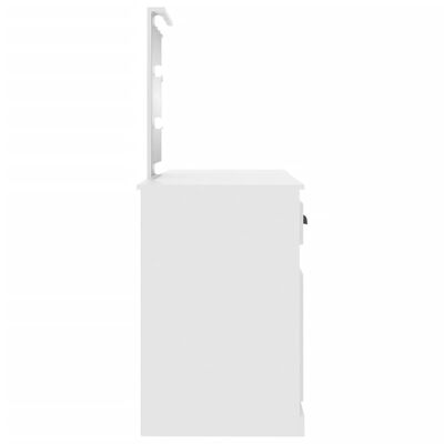 vidaXL Masă de toaletă cu LED, alb, 130x50x132,5 cm