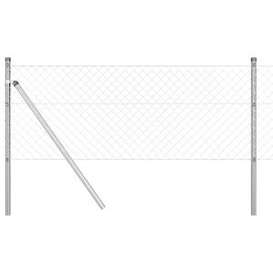 vidaXL St&acirc;lp de gard. Argintiu 10 x 0,4 m (mesh 40 x 40 mm) Oțel