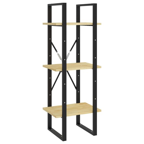 vidaXL Bibliotecă cu 3 rafturi, 40x30x105 cm, lemn masiv de pin