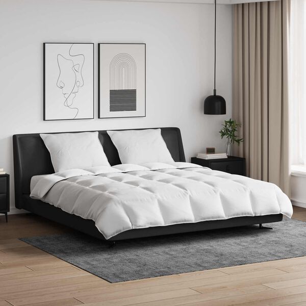 vidaXL Set de Pături cu pernă 3 pcs Alb Pene de rață