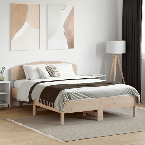 vidaXL Tăblie de pat, 135 cm, lemn masiv de pin