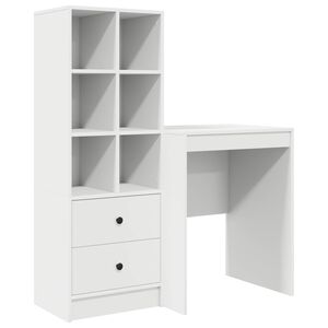 vidaXL Birou Alb 145,5 x 40 x 127 cm 2 buc.