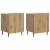 vidaXL Dulap de noapte 2 pcs Stejar Artizanal 43 x 34,5 x 52 cm