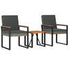 vidaXL Set de Mobilier pentru Exterior 3 buc. Gri și gri &icirc;nchis