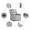 vidaXL Scaun reclinabil electric pentru masaj Cloud Grey Fabric