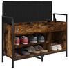 vidaXL Bancă de pantofi, stejar fumuriu 85,5x32x57,5 cm lemn prelucrat