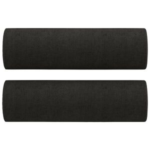 vidaXL Perne decorative, 2 buc., negru, &Oslash;15x50 cm, textil