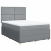 vidaXL Pat continental, gri deschis, 140x200 cm, material textil