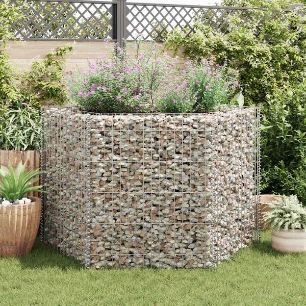 vidaXL Strat &icirc;nălțat gabion hexagonal, 160 x 140 x 100 cm