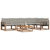 vidaXL Set de canapele de exterior 6 pcs Gri natural și deschis