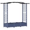 vidaXL Pat Ridicat cu Trellis și Acoperiș Gri 169 x 40 x 125 cm PP