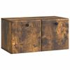 vidaXL Oglindă TV montată pe perete 59,5 x 31 x 30 cm Stejar fumuriu