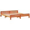 vidaXL Cadru de pat fără saltea, maro ceruit 200x200 cm lemn masiv pin