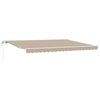 vidaXL Copertină retractabilă Bej 450 &times; 300 cm Țesătură și Aluminiu