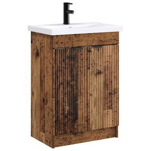 vidaXL Set de mobilier pentru baie Lemn vechi 56 x 37,5 x 81 cm