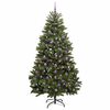 vidaXL Brad de Crăciun artificial cu 300 LED Verde 210 cm PVC și Metal